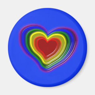schönes Regenbogenherz Magnet