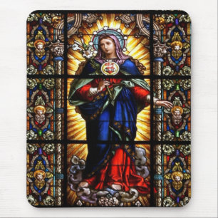 Schönes religiöses Heiliges Herz der Jungfrau Ma Mousepad