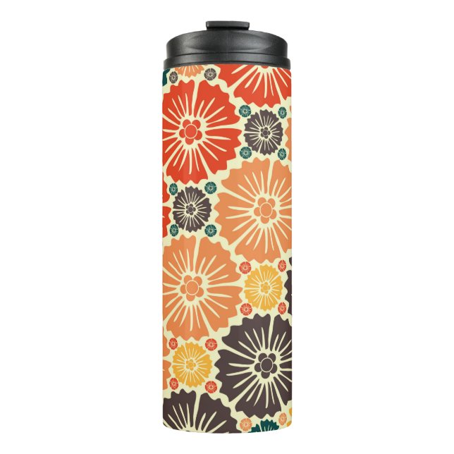 Schönes Retro-Jugendstil Thermosbecher (Vorderseite)