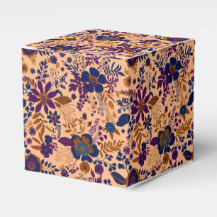 Schönes Retro-Orange-Pastell-Blumenmuster Geschenkschachtel