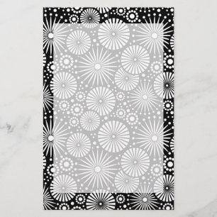 Schönes Retro-Schwarz-Weiß-Geschirr Briefpapier