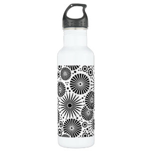 Schönes Retro schwarz-weiß Trinkflasche