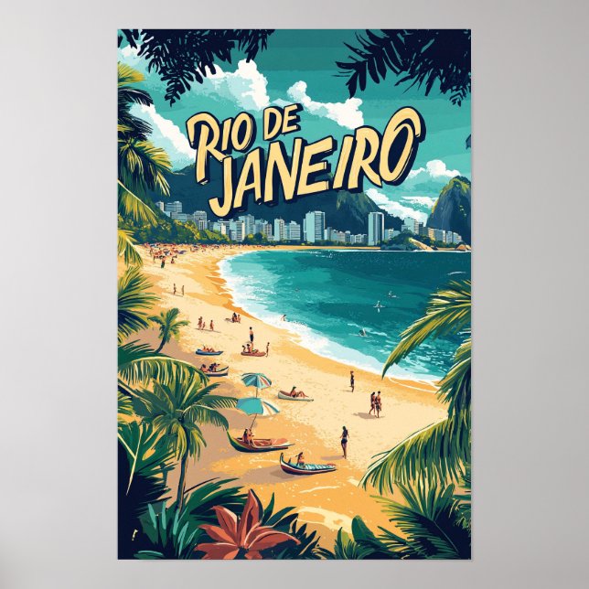 Schönes Rio de Janeiro Brasilien Reisen Poster (Vorne)