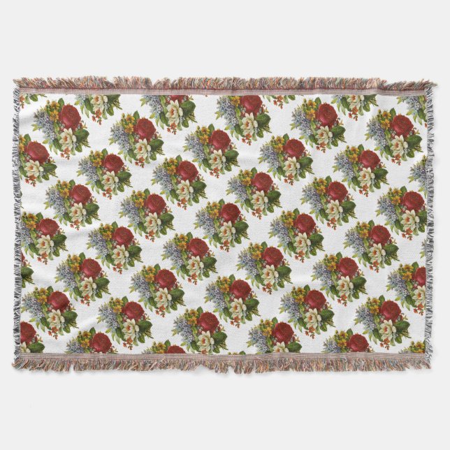 Schönes Romantisches SommBouquet mit Rote Rose Decke (Vorderseite)