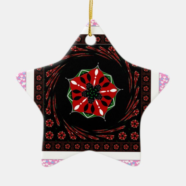 Schönes rosa blaues Herz für Liebe-Design Keramik Ornament (Vorne)