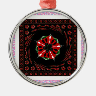 Schönes rosa blaues Herz für Liebe-Design Ornament Aus Metall