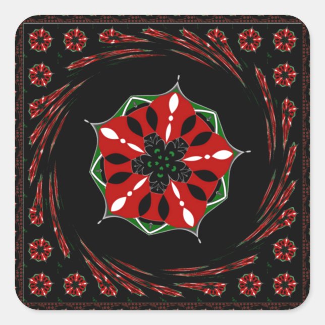 Schönes rosa blaues Herz für Liebe-Design Quadratischer Aufkleber (Vorderseite)