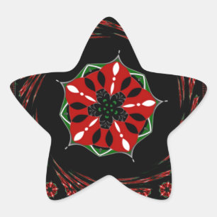 Schönes rosa blaues Herz für Liebe-Design Stern-Aufkleber