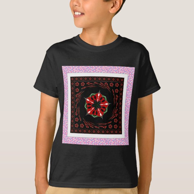 Schönes rosa blaues Herz für Liebe-Design T-Shirt (Vorderseite)