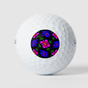 Schönes rosa Blume Muster Golfball