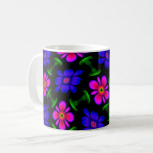 Schönes rosa Blume Muster Kaffeetasse