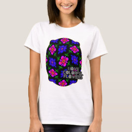 Schönes rosa Blume Muster T-Shirt