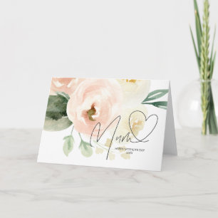 Schönes rosa Blumenstrauß Muttertag Keepake Karte