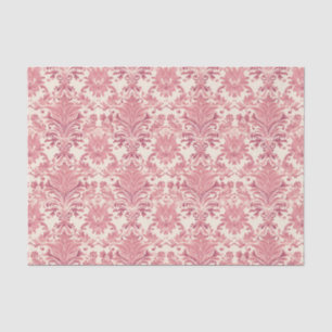 Schönes rosa Damast-Ornamentmuster Seidenpapier