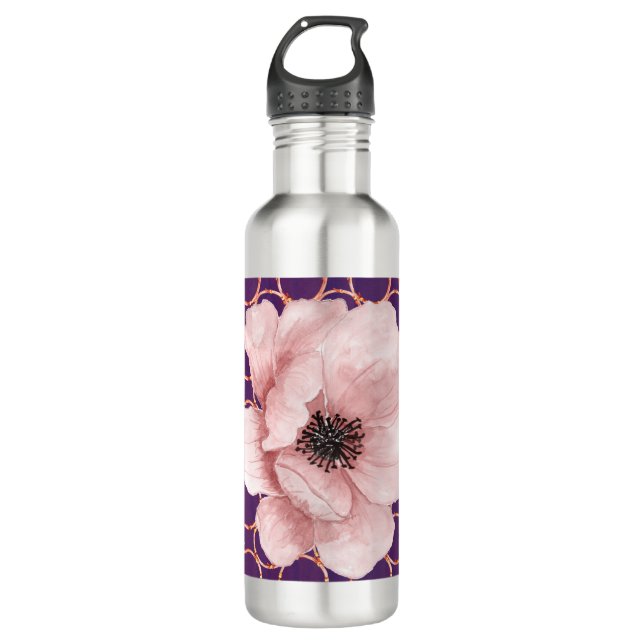 Schönes Rosa Edelstahlflasche (Vorderseite)