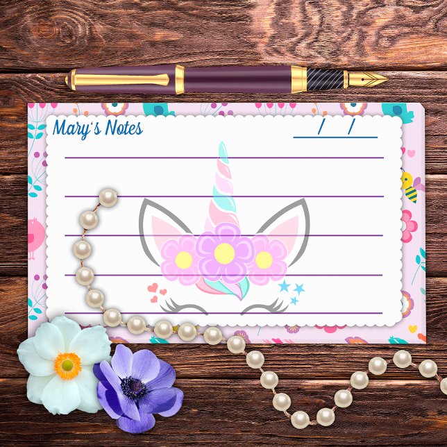 Schönes rosa Einhorn niedlicher Hintergrund 10" x  Post-it Klebezettel (Von Creator hochgeladen)