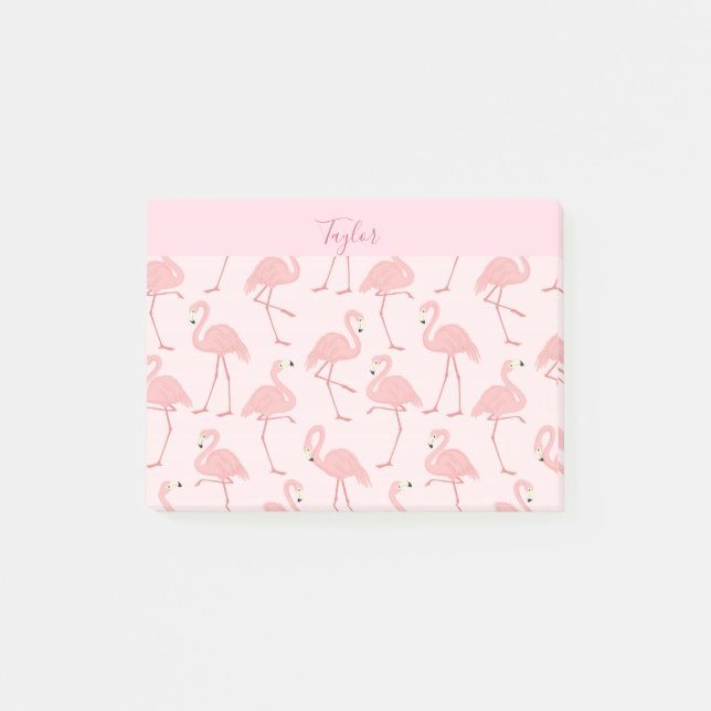 Schönes rosa Flamingo Post-it Klebezettel (Vorderseite)