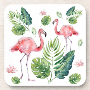 Schönes rosa Flamingos Muster Getränkeuntersetzer