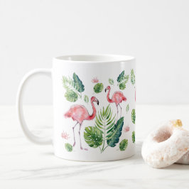 Schönes rosa Flamingos Muster Kaffeetasse