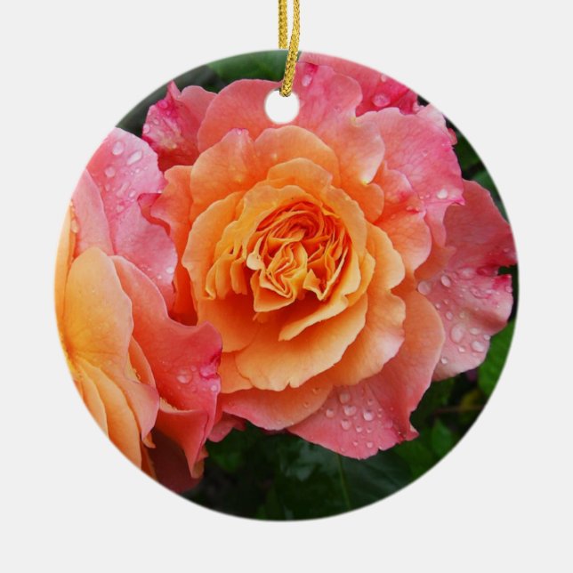 Schönes rosa Foto Keramik Ornament (Vorne)