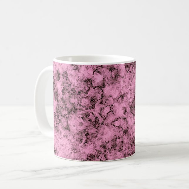 Schönes rosa, helles Marmor dunkle Adern Kaffeetasse (Vorderseite Links)