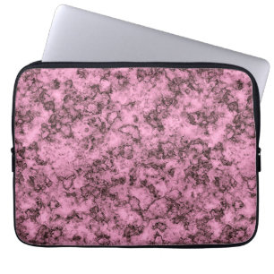 Schönes rosa, helles Marmor dunkle Adern Laptopschutzhülle