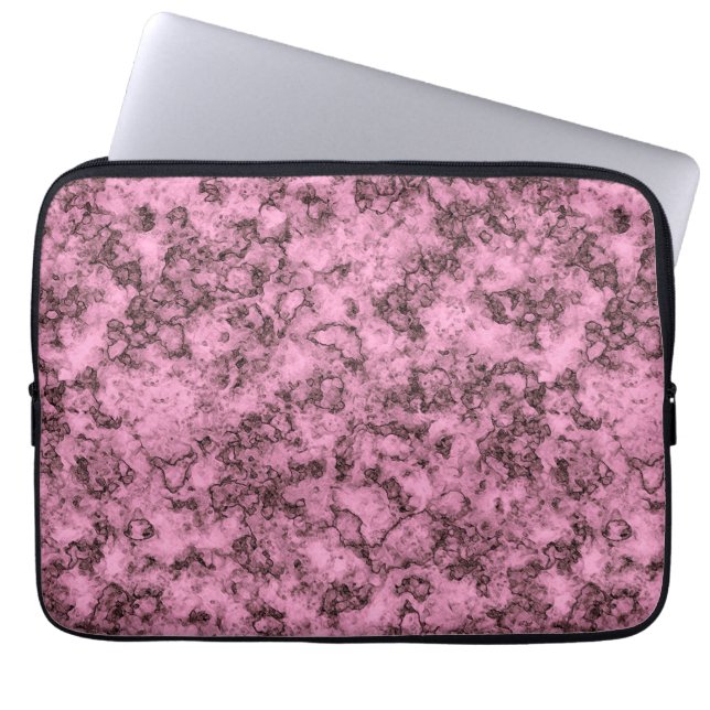 Schönes rosa, helles Marmor dunkle Adern Laptopschutzhülle (Vorderseite)