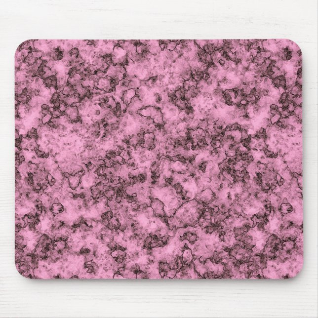 Schönes rosa, helles Marmor dunkle Adern Mousepad (Vorne)