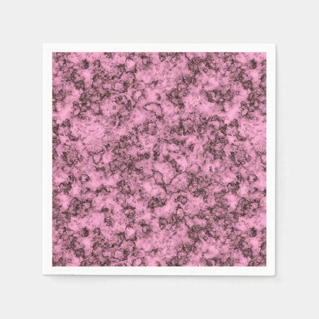 Schönes rosa, helles Marmor dunkle Adern Serviette (Vorderseite)