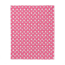 Schönes rosa Katzenmuster Fleece Blanket für Kinde