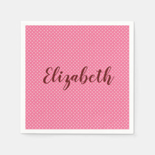 Schönes Rosa personalisieren Serviette