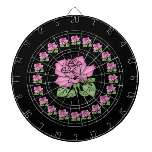 Schönes rosa Rose Dart Board individuell anpassba Dartscheibe
