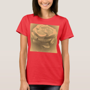 Schönes rosa Rose Nah-up Altes Foto T-Shirt