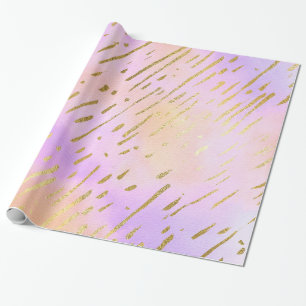 Schönes Rosa und Gold Geschenkpapier