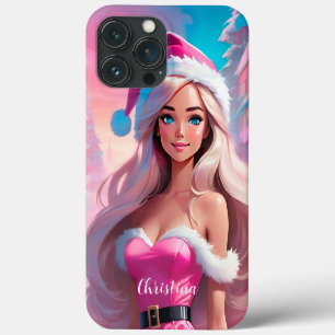 Schönes rosa Weihnachtsmädchen 01 Case-Mate iPhone Hülle