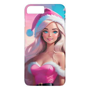 Schönes rosa Weihnachtsmädchen 01 Case-Mate iPhone Hülle