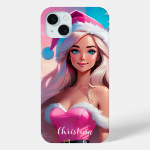 Schönes rosa Weihnachtsmädchen 01 Case-Mate iPhone Hülle