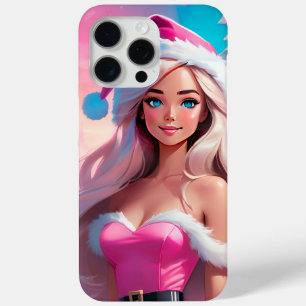 Schönes rosa Weihnachtsmädchen 01 Case-Mate iPhone Hülle