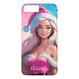 Schönes rosa Weihnachtsmädchen 01 Case-Mate iPhone Hülle