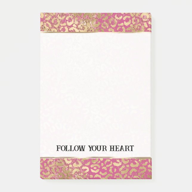 Schönes Rosa Zebra Sparkle Glitzer Post-it Klebezettel (Vorderseite)