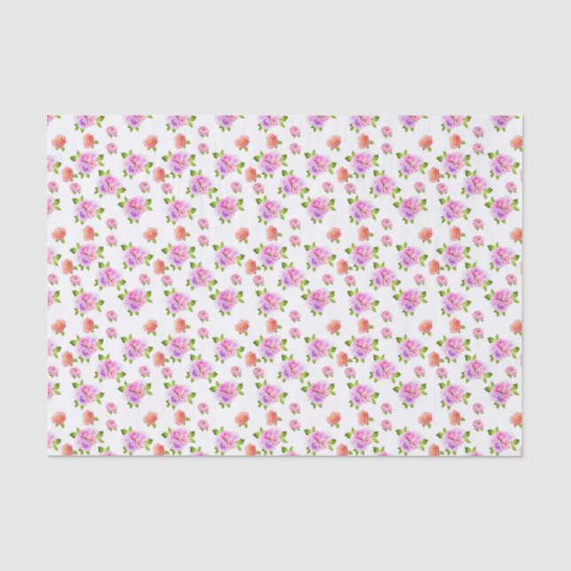 Schönes Rose Dekorpapier Seidenpapier (Vorderseite)