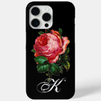 SCHÖNES ROSE MONOGRAMM, schwarz