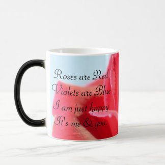 Schönes Rosen-u. Liebe-Gedicht Verwandlungstasse