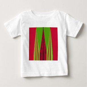 Schönes, rot-gelb-grünes Fraktal Kunstdesign Baby T-shirt
