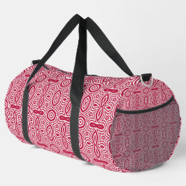 Schönes rot-weißer Stern farbiges Vektordesign Duffle Bag