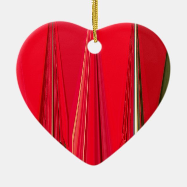 Schönes rotes Design Keramik Ornament (Vorne)