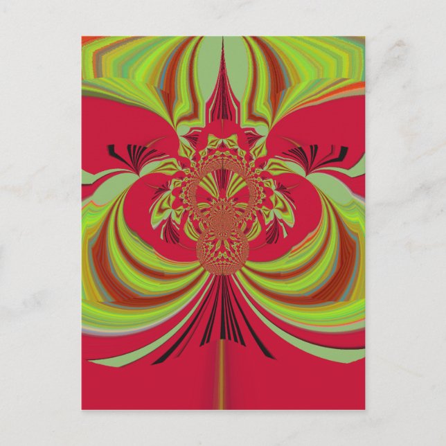 Schönes rotes gelbes Design. Inspirationsvektorco Postkarte (Vorderseite)