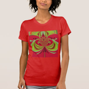 Schönes rotes gelbes Design. Inspirationsvektorco T-Shirt