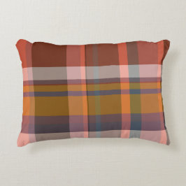 Schönes rustikales Landhaus Stil Tartan Dekokissen