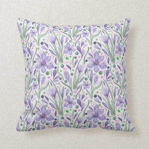 Schönes Safran - Lavendel Velvet, grüne Metallics Kissen